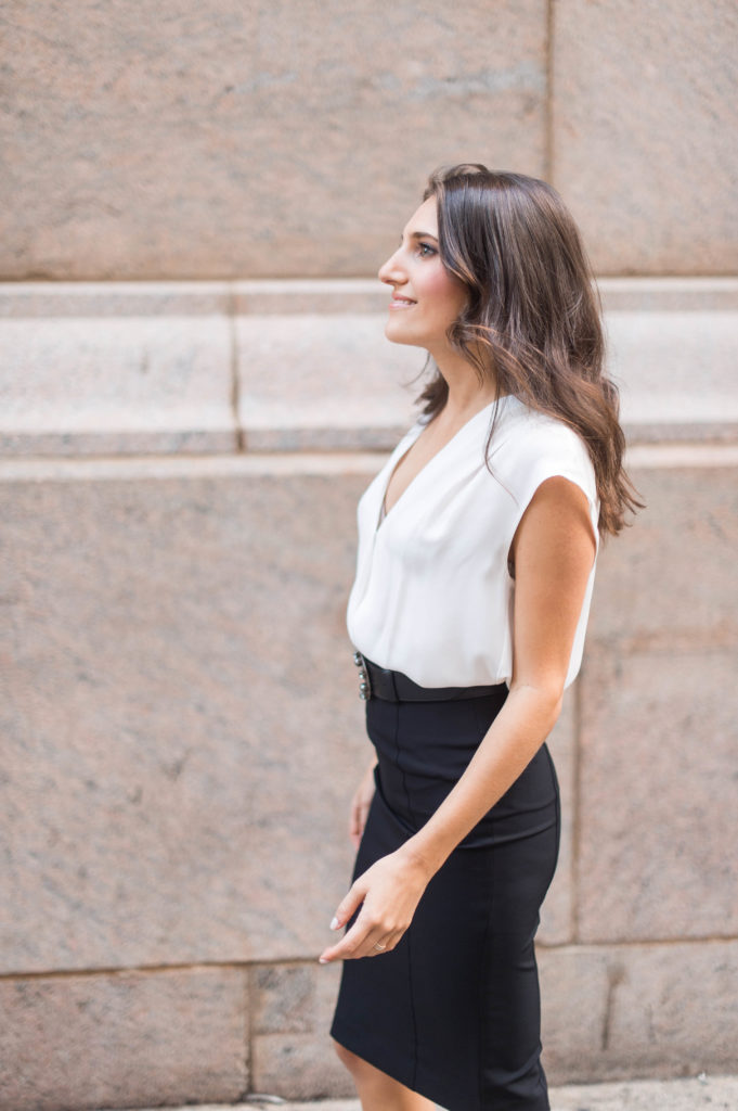 black pencil skirt interview outfit